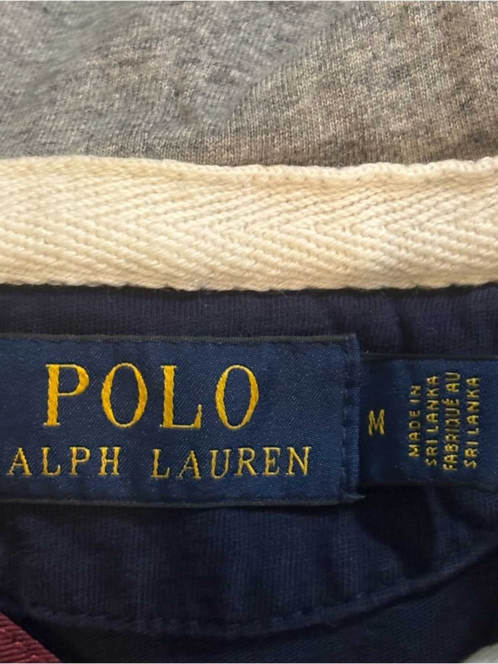 Polo Ralph Lauren Striped Classic Fit Rugby Hoodie Size Medium Embroidered - Picture 6 of 11